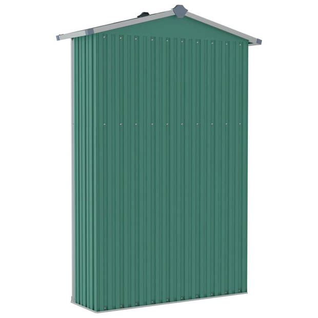 vidaXL Tuinschuur 116x45x175 cm gegalvaniseerd staal groen