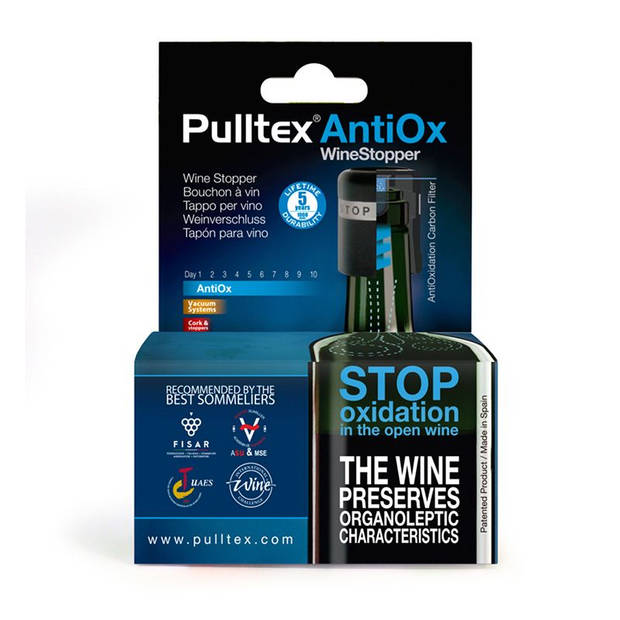 Pulltex Wijnstopper AntiOx - Zwart