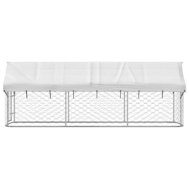 vidaXL Hondenkennel voor buiten met dak 400x100x150 cm