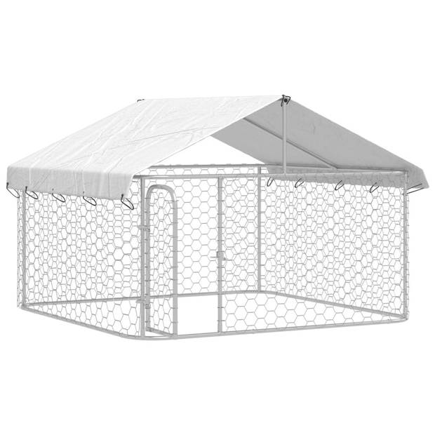 vidaXL Hondenkennel voor buiten met dak 200x200x150 cm