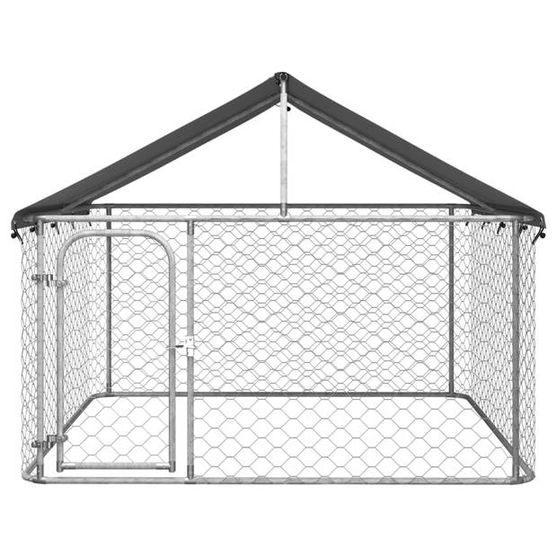 vidaXL Hondenkennel voor buiten met dak 200x200x150 cm