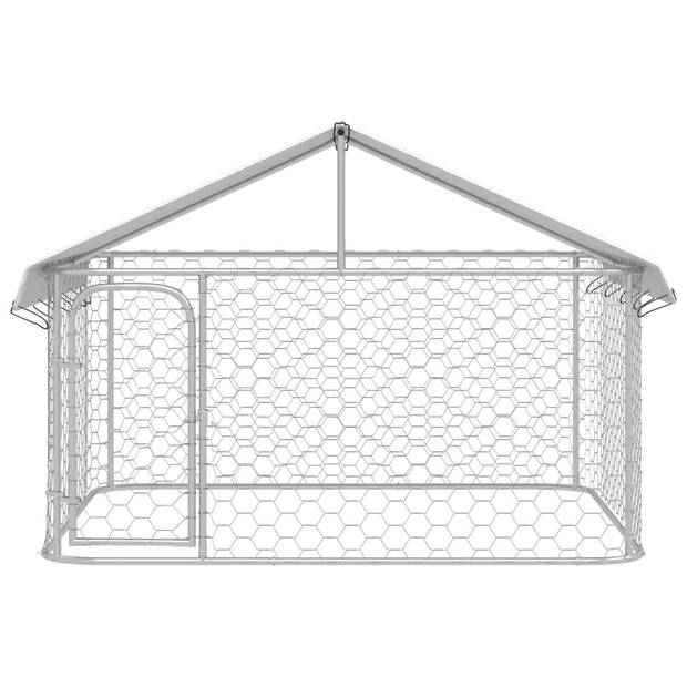 vidaXL Hondenkennel voor buiten met dak 200x200x150 cm