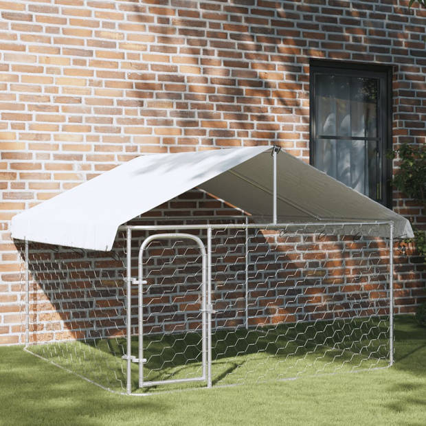 vidaXL Hondenkennel voor buiten met dak 200x200x150 cm