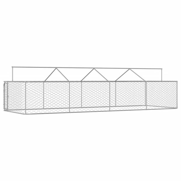 vidaXL Hondenkennel voor buiten met dak 600x200x150 cm