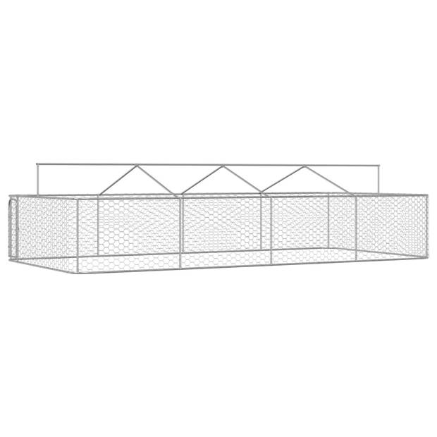 vidaXL Hondenkennel voor buiten met dak 600x300x150 cm