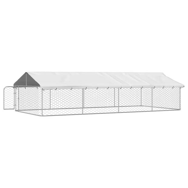 vidaXL Hondenkennel voor buiten met dak 600x300x150 cm