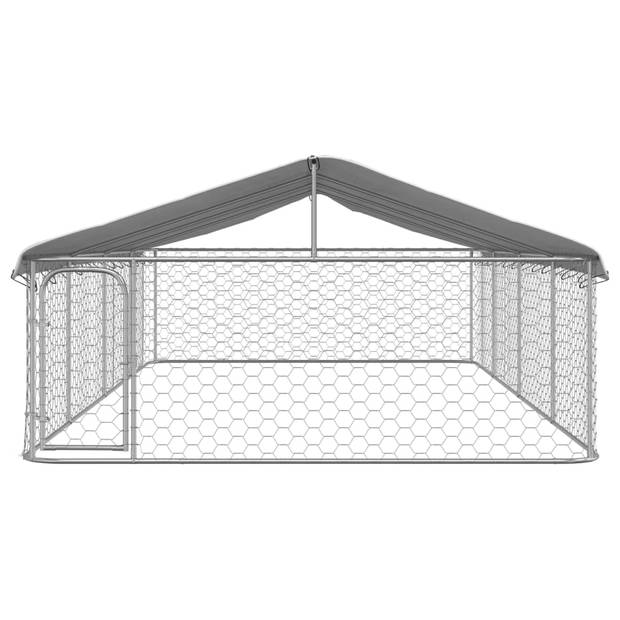 vidaXL Hondenkennel voor buiten met dak 600x300x150 cm