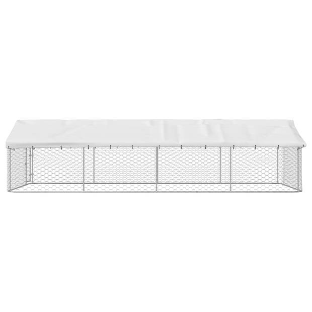 vidaXL Hondenkennel voor buiten met dak 600x300x150 cm