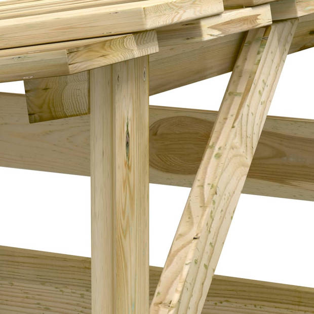 vidaXL Pergola's met dak 4 st 100x90x100 cm geïmpregneerd grenenhout