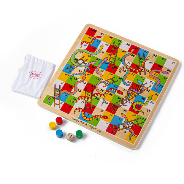 Bigjigs Houten Spel Slangen & Ladders