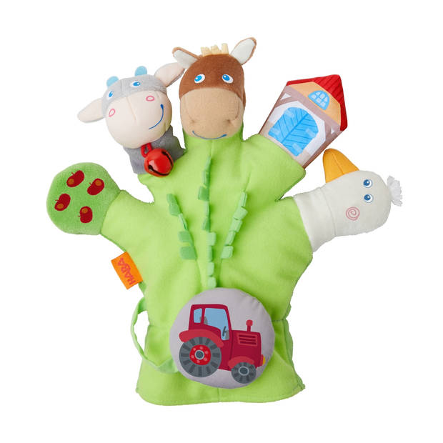 Haba speelhandschoen boerderij 25 cm junior polyester groen