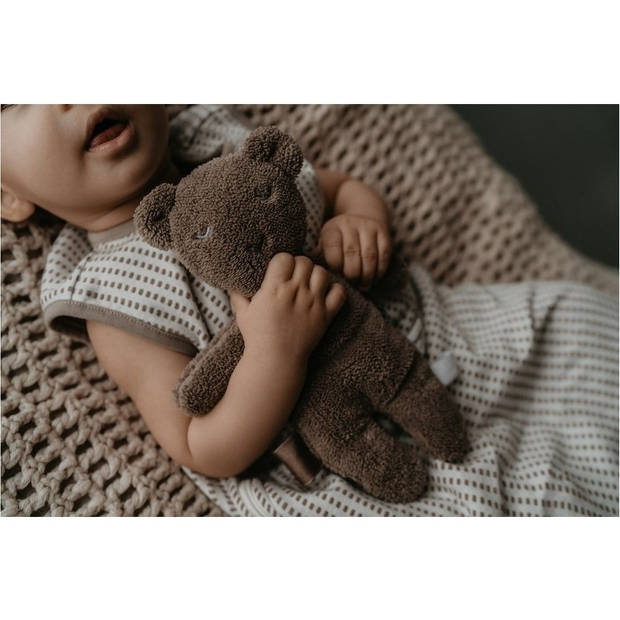 Snoozebaby Organische Knuffelbeer Billy Warm Brown - 30 cm