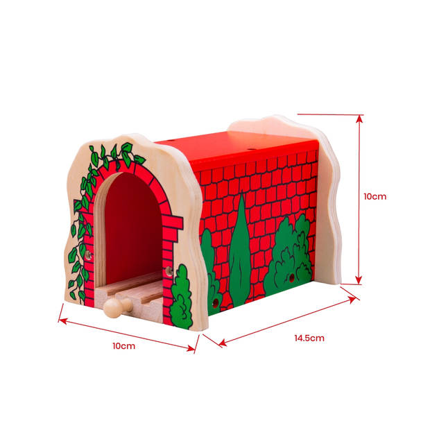 Bigjigs Houten Rode Tunnel