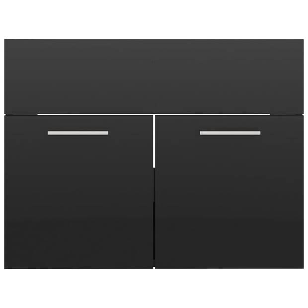The Living Store Badkamermeubelset - Hoogglans zwart - Spaanplaat - 60 x 38.5 x 46 cm