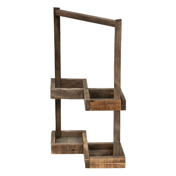 Clayre & Eef Wijnrek 27x14x42 cm Bruin Hout Flessenrek Bruin Flessenrek