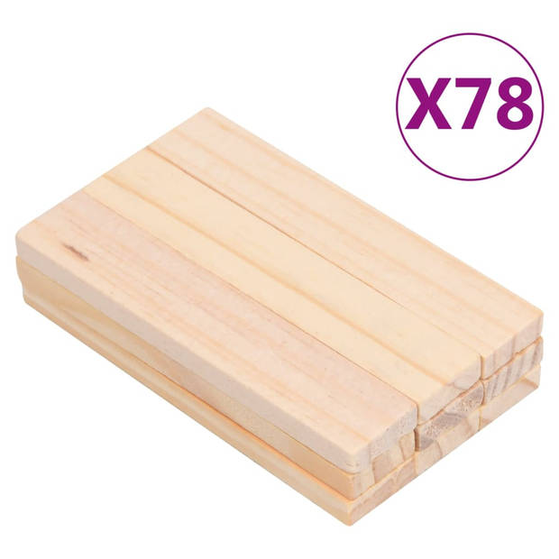 vidaXL 150-delige Bouwblokkenset massief grenenhout geverfd
