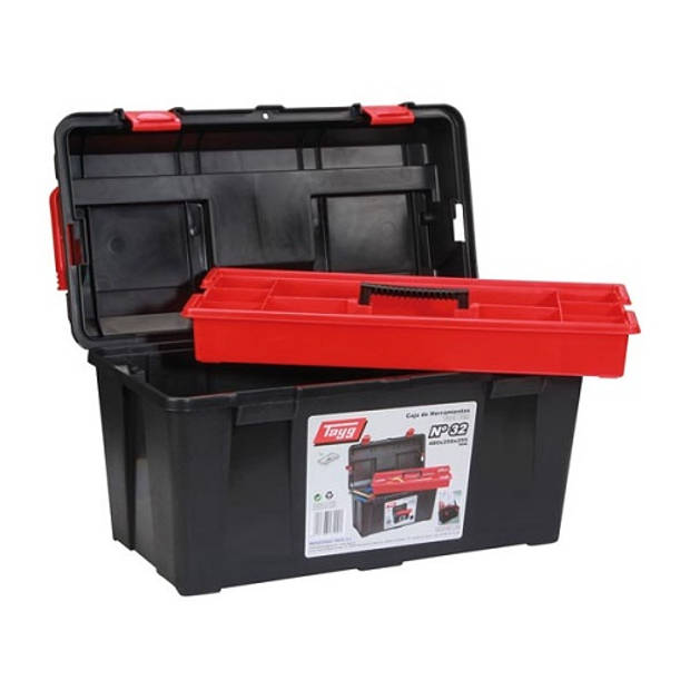 Tayg gereedschapskoffer 48 x 25,8 cm polypropyleen zwart/rood