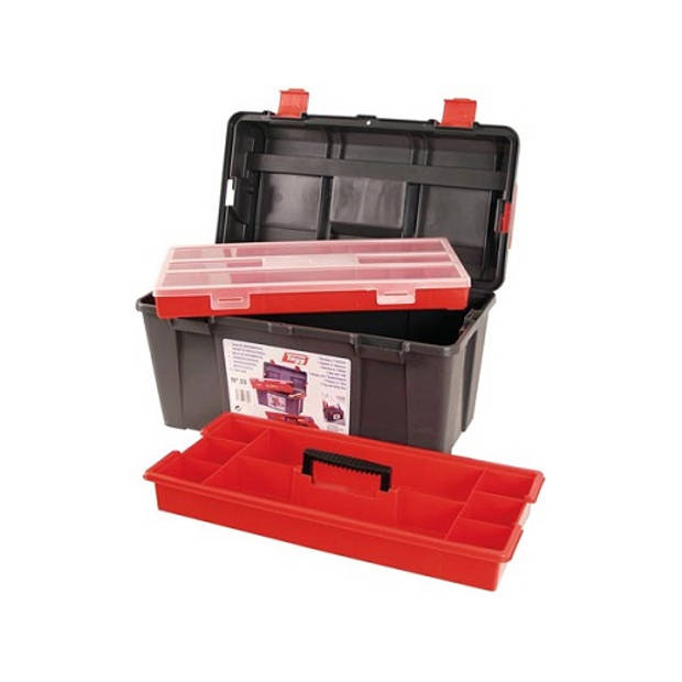 Tayg gereedschapskoffer 48 x 25,8 cm polypropyleen rood/zwart