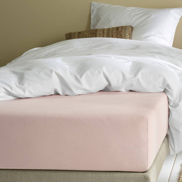 Moodit Hoeslaken Alina Pearl Pink - 140 x 200 cm - Katoen Jersey