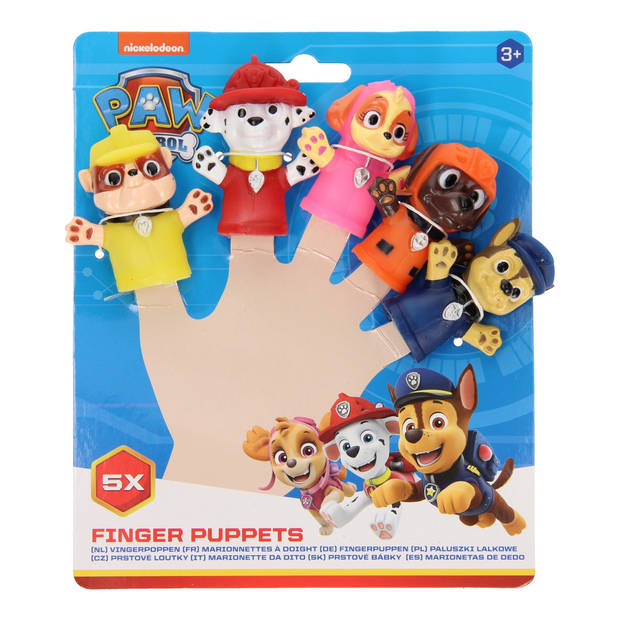 Nickelodeon vingerpoppen Paw Patrol junior siliconen 5 stuks