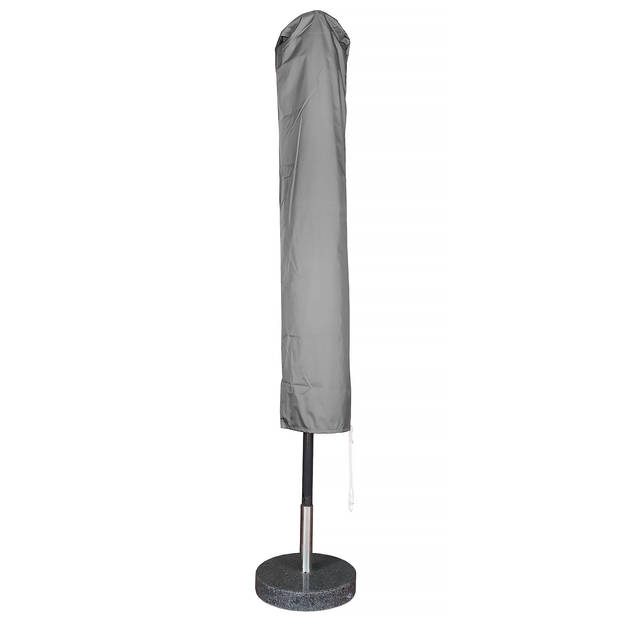 Kopu® Malaga Parasolset Vierkant 200x200 cm met Hoes en Voet - Grijs
