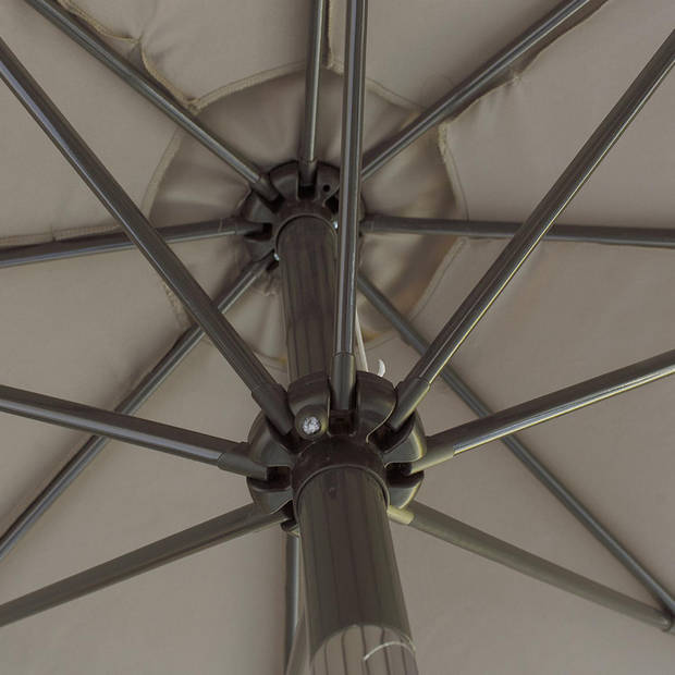 Kopu® Altea Taupe Parasolset Vierkant 230x230 cm met Hoes en Voet