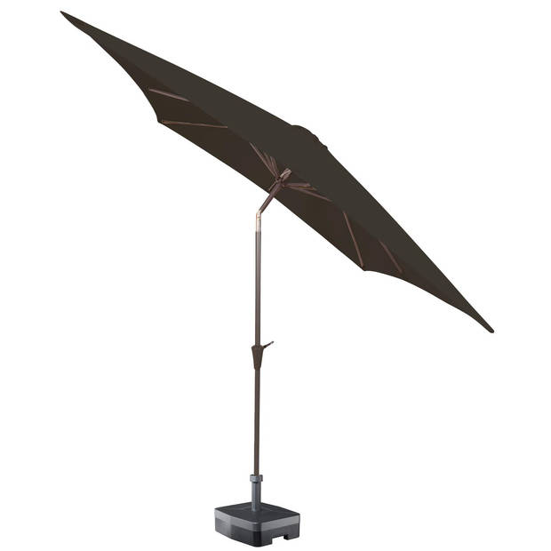 Kopu® Altea Parasol Vierkant 230x230 cm met Windvanger - Antraciet