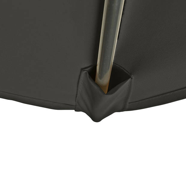 Kopu® Altea Parasolset Vierkant 230x230 cm met Hoes en Voet - Antraciet