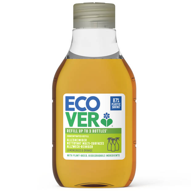 Ecover - Navulling Concentraat Allesreiniger Spray - Citroengras & Sinaasappel - 2 x 150 ML - Voordeelverpakking