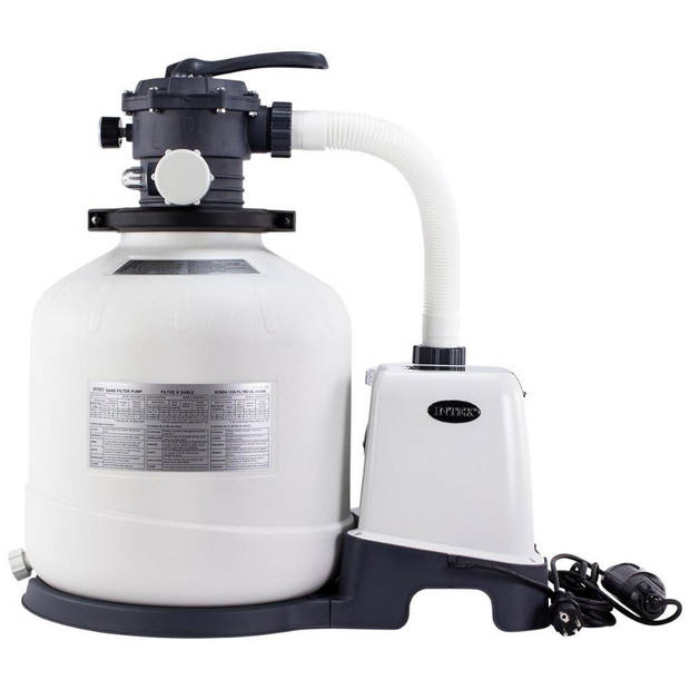 Intex - Zandfilterpomp 3500 L/u & Filterzand 25 kg & WAYS Scrubborstel