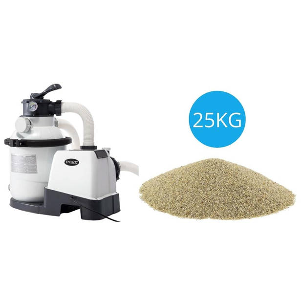 Intex - Zandfilterpomp 5700 L/u & Filterzand 25 kg