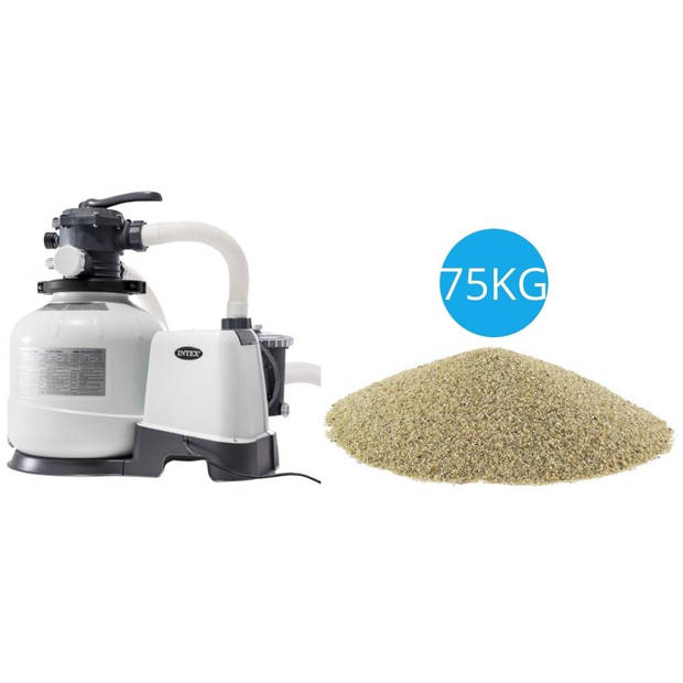 Intex - Zandfilterpomp 10500 L/u & Filterzand 75 kg