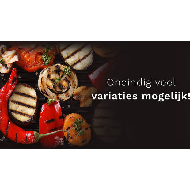 StangVollby GRILLA Gourmet Set voor 2 Personen - Klein Gourmetstel - Elektrische Grillplaat - Raclette