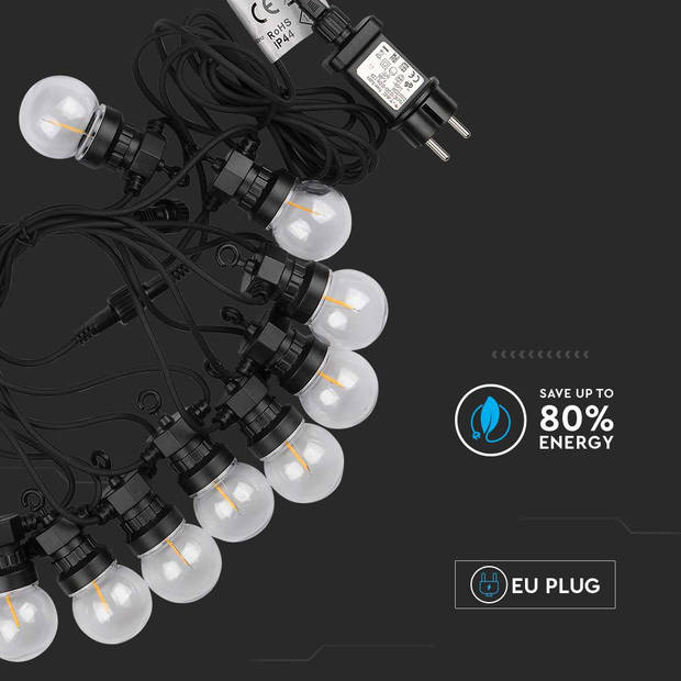 V-TAC VT-71510-N LED Lampen voor String Lights - Glas - IP44 - 0,4W - 550 Lumen - 3000K