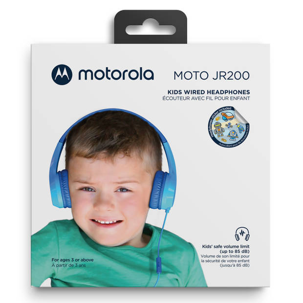 Motorola Sound Kinderkoptelefoon - MOTO JR200 - Koptelefoon met Draad - Volumebegrenzing tot 85dB - Vanaf 3 Jaar