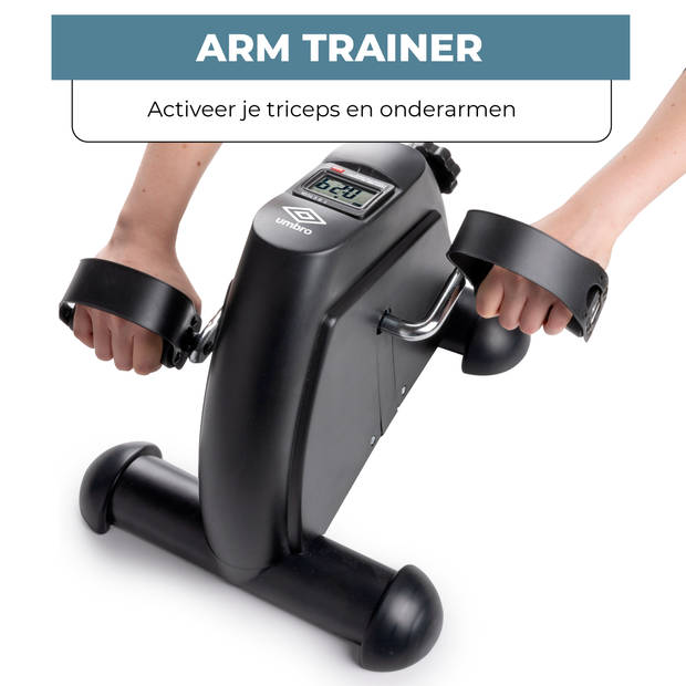 Umbro Stoelfiets - Arm- en Beentrainer - Verstelbare Weerstand - LCD-Display