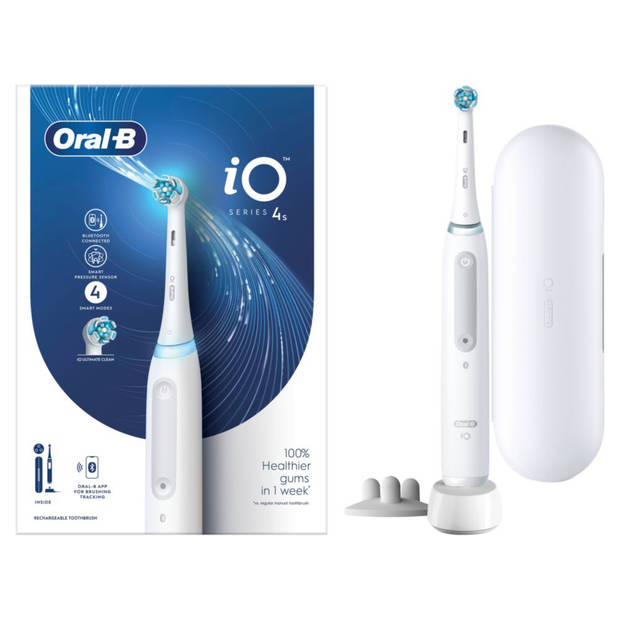 Oral-B elektrische tandenborstel iO 4S wit - 4 poetsstanden