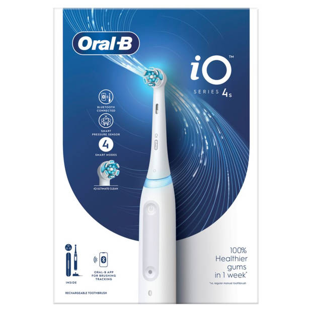 Oral-B elektrische tandenborstel iO 4S wit - 4 poetsstanden