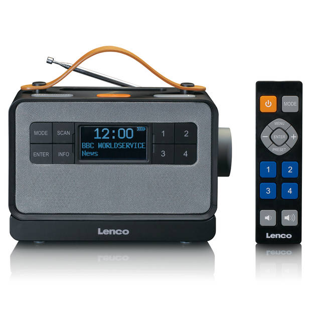 Draagbare FM/DAB+ radio met grote knoppen en "Easy Mode" functie Lenco Zwart