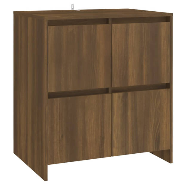 vidaXL Dressoirs 2 st 70x41x75 cm bewerkt hout bruin eikenkleur