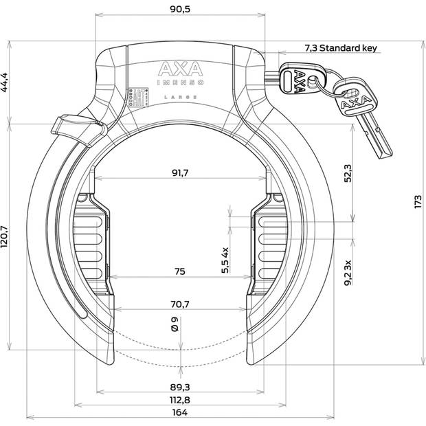 AXA ringslot Imenso Large ART** met plug-in optie