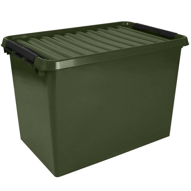 Sunware Opslagboxen met deksel - 2x stuks - Groen - 62 L en 72 L - Opbergbox