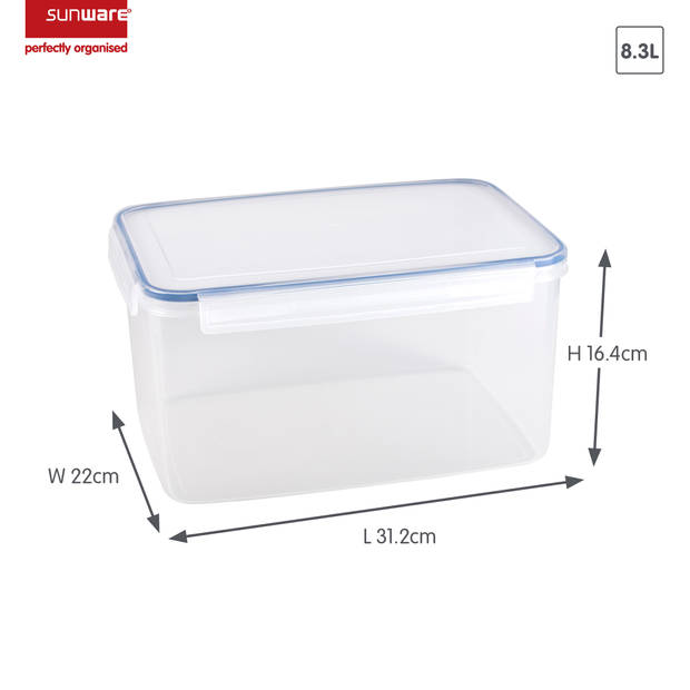 Basic vershouddoos 8,3L - Set van 6 - Transparant