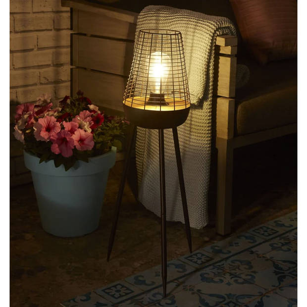 Luxform - Chelsea - Tuinlamp op statief - oplaadbare USB LED lamp - Koper