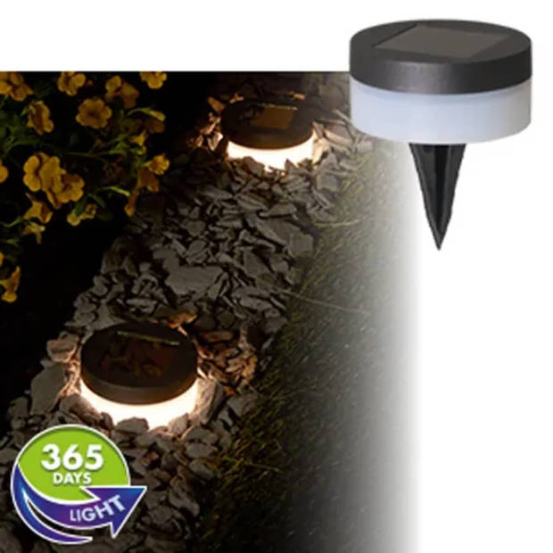 Luxform - Solar Grondspots - Avignon - Tuinlampen 4 stuks - LED - Zwart - werkend op zonne-energie