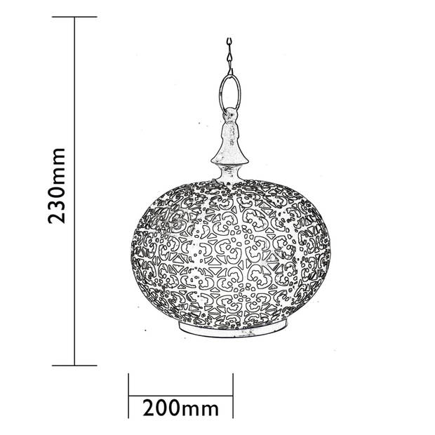 Luxform Tarsus - Tuinlamp - oplaadbare USB LED - Antiekbronskleurig