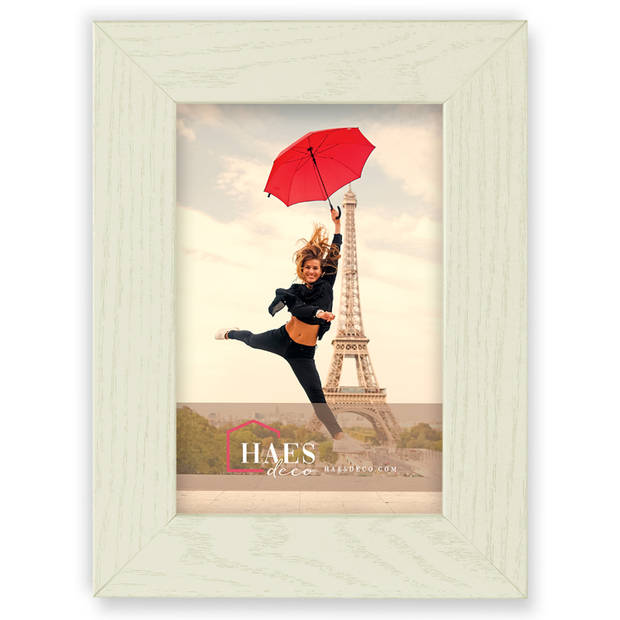 HAES DECO - Houten fotolijst Paris wit 10x15 - SP001103