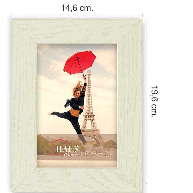 HAES DECO - Houten fotolijst Paris wit 10x15 - SP001103