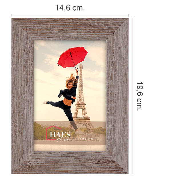 HAES DECO - Houten fotolijst Paris bruin 10x15 - SP001105