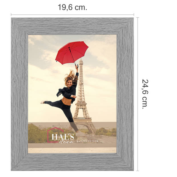 HAES DECO - Houten fotolijst Paris vintage grijs 15x20 -SP001152